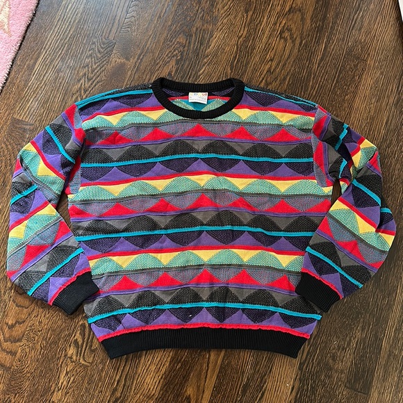 - COOGI with Geometric 90s Biggie sweater pullover - Picture 1 of 3